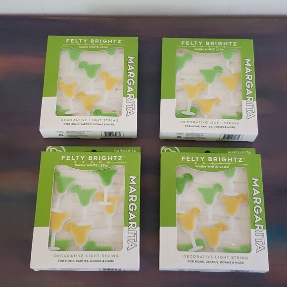 NWT 4 Boxes Felty Lights Warm White LED Decorative Light Strings - Margarita - Picture 1 of 4